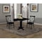 International Concepts 36 in. Solid Wood Square Dual Drop Leaf Dining Table with 2 Chairs in Black K46-36SDP-C613-2 - alternate 2
